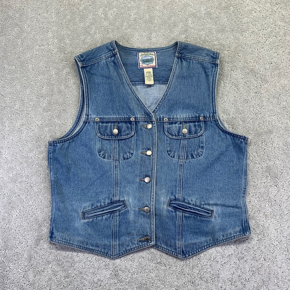 St. John's Bay Blue Denim Vest